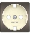 Обрамление розетки 2к+з FEDE, graphite + beige FD04314GR-A