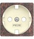 Обрамление розетки 2к+з FEDE, rustic cooper + beige FD04314RU-A