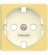 Обрамление розетки 2к+з FEDE, bright gold + beige FD04314OB-A