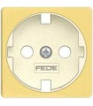 Обрамление розетки 2к+з FEDE, bright gold + beige FD04314OB-A