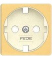 Обрамление розетки 2к+з FEDE, real gold + beige FD04314OR-A
