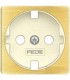 Обрамление розетки 2к+з FEDE, bright patina + beige FD04314PB-A