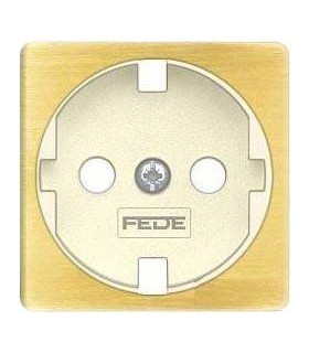 Обрамление розетки 2к+з FEDE, bright patina + beige FD04314PB-A