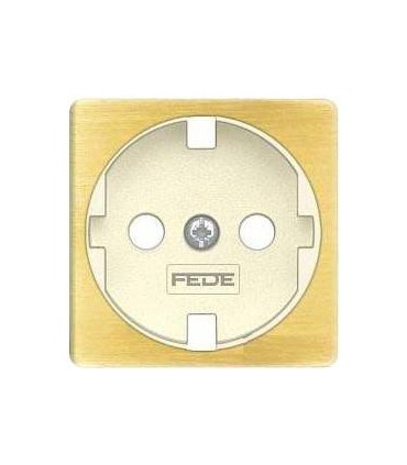 Обрамление розетки 2к+з FEDE, bright patina + beige FD04314PB-A