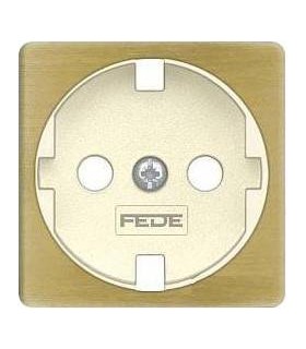 Обрамление розетки 2к+з FEDE, matt patina + beige FD04314PM-A