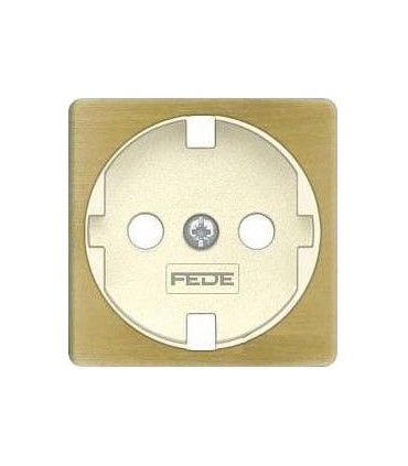 Обрамление розетки 2к+з FEDE, matt patina + beige FD04314PM-A