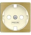 Обрамление розетки 2к+з FEDE, matt patina + beige FD04314PM-A
