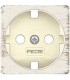 Обрамление розетки 2к+з FEDE, white decape + beige FD04314BD-A