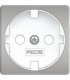 Обрамление розетки 2к+з FEDE, bright chrome + white FD04314CB