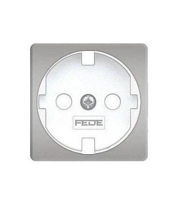 Обрамление розетки 2к+з FEDE, bright chrome + white FD04314CB