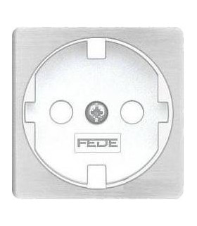 Обрамление розетки 2к+з FEDE, nickel satin + white FD04314NS