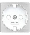 Обрамление розетки 2к+з FEDE, nickel satin + white FD04314NS