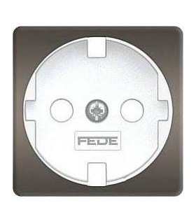 Обрамление розетки 2к+з FEDE, graphite + white FD04314GR
