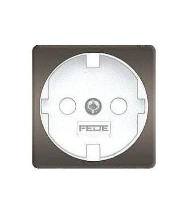 Обрамление розетки 2к+з FEDE, graphite + white FD04314GR