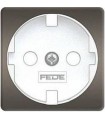Обрамление розетки 2к+з FEDE, graphite + white FD04314GR