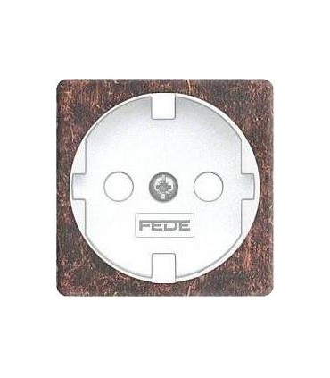 Обрамление розетки 2к+з FEDE, rustic cooper + white FD04314RU