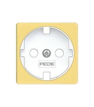Обрамление розетки 2к+з FEDE, bright gold + white FD04314OB