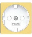 Обрамление розетки 2к+з FEDE, bright gold + white FD04314OB