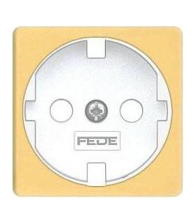 Обрамление розетки 2к+з FEDE, real gold + white FD04314OR