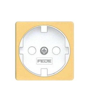 Обрамление розетки 2к+з FEDE, real gold + white FD04314OR