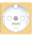 Обрамление розетки 2к+з FEDE, real gold + white FD04314OR