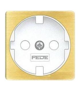 Обрамление розетки 2к+з FEDE, bright patina + white FD04314PB