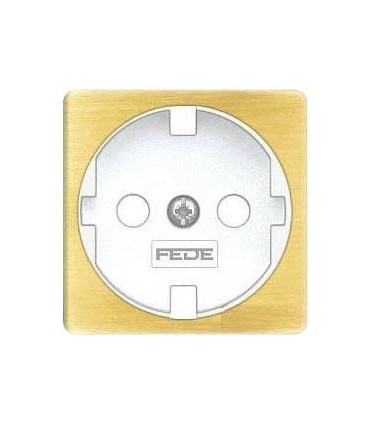 Обрамление розетки 2к+з FEDE, bright patina + white FD04314PB