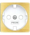 Обрамление розетки 2к+з FEDE, bright patina + white FD04314PB