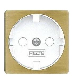 Обрамление розетки 2к+з FEDE, matt patina + white FD04314PM