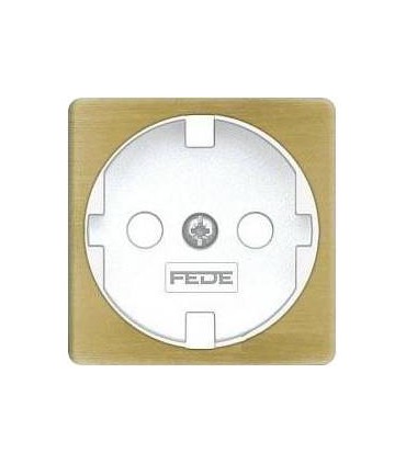 Обрамление розетки 2к+з FEDE, matt patina + white FD04314PM