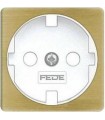 Обрамление розетки 2к+з FEDE, matt patina + white FD04314PM