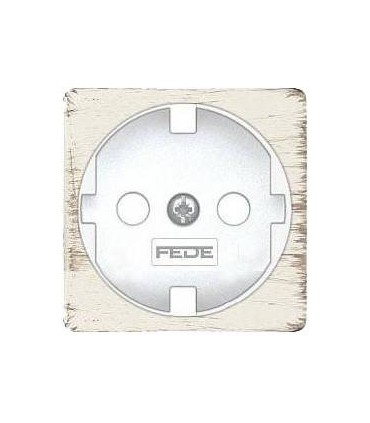 Обрамление розетки 2к+з FEDE, white decape + white FD04314BD