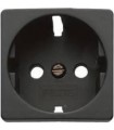 Накладка для розеток 2к+з FEDE, с защитой от детей, black FD16731-M