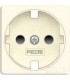 Накладка для розеток 2к+з FEDE, с защитой от детей, beige FD16731-A