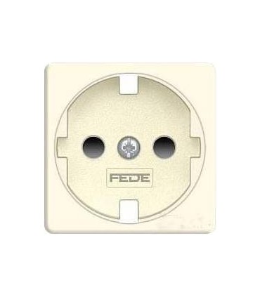 Накладка для розеток 2к+з FEDE, с защитой от детей, beige FD16731-A