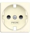 Накладка для розеток 2к+з FEDE, с защитой от детей, beige FD16731-A