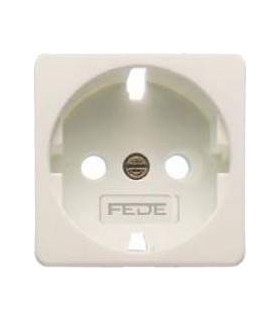Накладка для розеток 2к+з FEDE, с защитой от детей, white FD16731