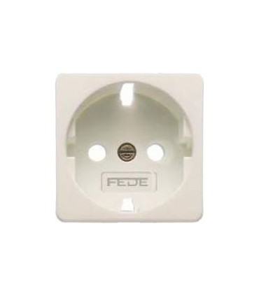 Накладка для розеток 2к+з FEDE, с защитой от детей, white FD16731