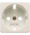 Накладка для розеток 2к+з FEDE, с защитой от детей, white FD16731