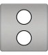 Монтажная плата для механизмов TV/SAT с двумя коннекторами FEDE, bright chrome + black FD04316CB-M