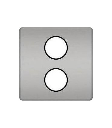 Монтажная плата для механизмов TV/SAT с двумя коннекторами FEDE, bright chrome + black FD04316CB-M