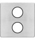 Монтажная плата для механизмов TV/SAT с двумя коннекторами FEDE, nickel satin + black FD04316NS-M