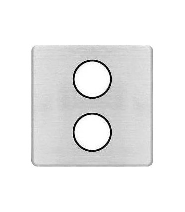Монтажная плата для механизмов TV/SAT с двумя коннекторами FEDE, nickel satin + black FD04316NS-M