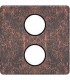 Монтажная плата для механизмов TV/SAT с двумя коннекторами FEDE, rustic cooper + black FD04316RU-M