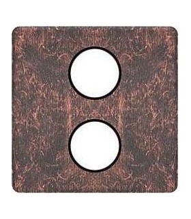 Монтажная плата для механизмов TV/SAT с двумя коннекторами FEDE, rustic cooper + black FD04316RU-M