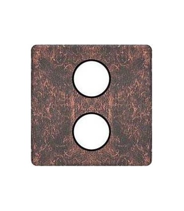 Монтажная плата для механизмов TV/SAT с двумя коннекторами FEDE, rustic cooper + black FD04316RU-M