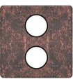 Монтажная плата для механизмов TV/SAT с двумя коннекторами FEDE, rustic cooper + black FD04316RU-M