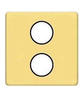 Монтажная плата для механизмов TV/SAT с двумя коннекторами FEDE, bright gold + black FD04316OB-M