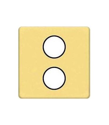 Монтажная плата для механизмов TV/SAT с двумя коннекторами FEDE, bright gold + black FD04316OB-M