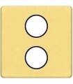 Монтажная плата для механизмов TV/SAT с двумя коннекторами FEDE, bright gold + black FD04316OB-M
